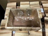 Partij planter broome wood 20x13xh10cm (504x) - afbeelding 2 van  5