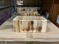 Partij planter broome wood 25x13xh10cm (200x) - afbeelding 1 van  6