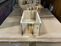 Partij planter broome wood 25x13xh10cm (200x) - afbeelding 3 van  6