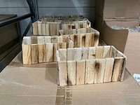 Partij planter broome wood 25x13xh10cm fsc (210x) - afbeelding 1 van  5