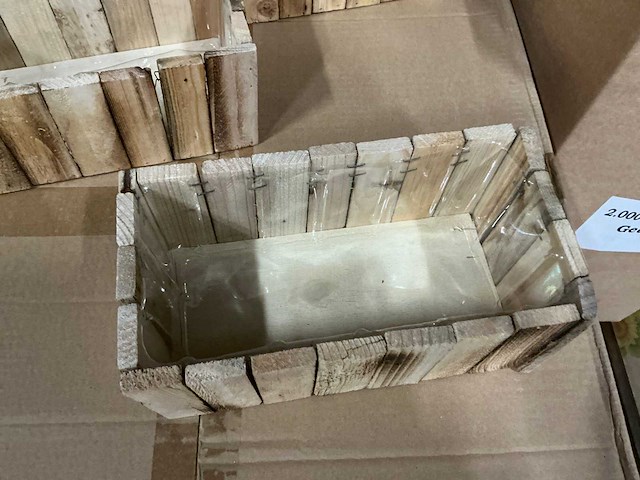 Partij planter broome wood 25x13xh10cm fsc (210x) - afbeelding 2 van  5