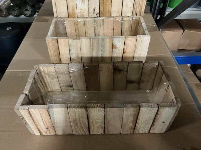 Partij planter broome wood 30x13xh10cm (200x) - afbeelding 3 van  6