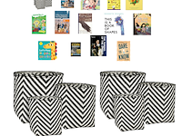 Partij plantmanden en boeken, mica decorations - afbeelding 1 van  7