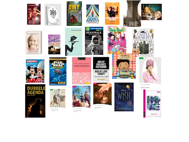 Partij plantmanden en boeken, mica decorations - afbeelding 4 van  7