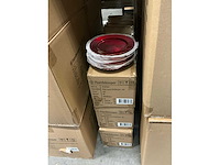 Partij plate round 20x20x2cm red (452x) - afbeelding 3 van  4