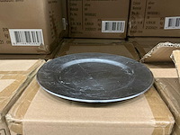 Partij plate round 20x20x2cm silver (468x) - afbeelding 1 van  3