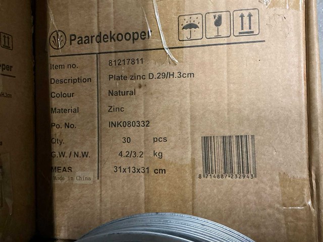 Partij plate zinc d29/h3cm (570x) - afbeelding 4 van  4