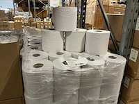 Partij poetsrollen midi eco 1-laags 300m wit (148x) - afbeelding 1 van  4