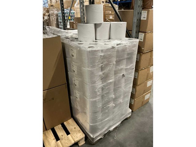 Partij poetsrollen midi eco 1-laags 300m wit (148x) - afbeelding 4 van  4