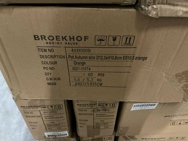 Partij pot autumn zinc d12,3xh10,8cm es10,5 orange (1200x) - afbeelding 2 van  2