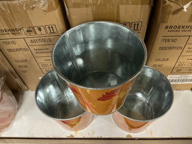 Partij pot autumn zinc d13,3xh12,5cm es12 orange (710x) - afbeelding 2 van  5