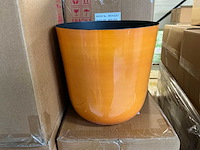 Partij pot bo metal 26cm orange planter kirk (62x) - afbeelding 1 van  5