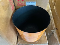 Partij pot bo metal 26cm orange planter kirk (62x) - afbeelding 2 van  5