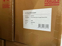 Partij pot bo metal 26cm orange planter kirk (62x) - afbeelding 5 van  5