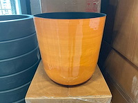 Partij pot bo metal 31cm orange planter kirk (20x) - afbeelding 1 van  5