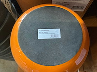 Partij pot bo metal 31cm orange planter kirk (20x) - afbeelding 2 van  5