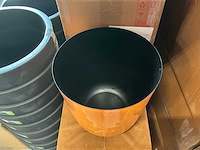 Partij pot bo metal 31cm orange planter kirk (20x) - afbeelding 3 van  5