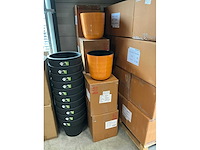 Partij pot bo metal 31cm orange planter kirk (20x) - afbeelding 4 van  5
