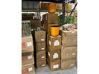 Partij pot bo metal h26cm orange planter kirk (28x) - afbeelding 3 van  4