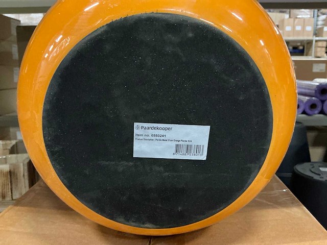 Partij pot bo metal h31cm orange planter kirk (48x) - afbeelding 3 van  5