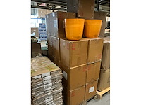 Partij pot bo metal h31cm orange planter kirk (48x) - afbeelding 4 van  5