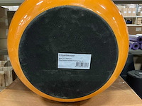 Partij pot bo metal h31cm orange planter kirk (48x) - afbeelding 2 van  5