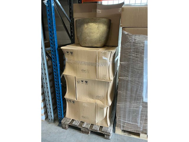 Partij pot boat olive 36 mira gold 51,5/30x16/14x37cm (28x) - afbeelding 4 van  5