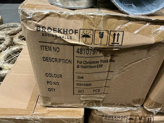 Partij pot christmas truck zinc ø10xh10cm (1360x) - afbeelding 5 van  5