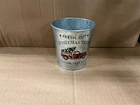 Partij pot christmas truck zinc ø10xh10cm es9 (1600x) - afbeelding 1 van  6