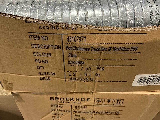 Partij pot christmas truck zinc ø10xh10cm es9 (1600x) - afbeelding 6 van  6