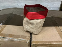 Partij pot facile jute d13xh13cm red (300x) - afbeelding 1 van  5