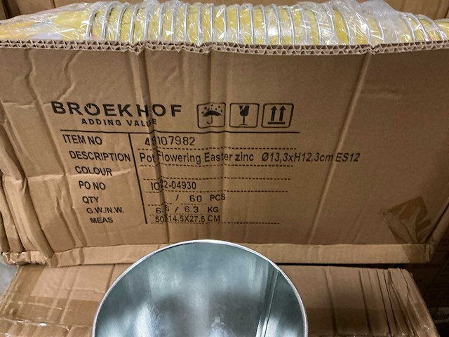 Partij pot flowering easter zinc ø13,3xh12,3cm es12 (1860x) - afbeelding 3 van  3