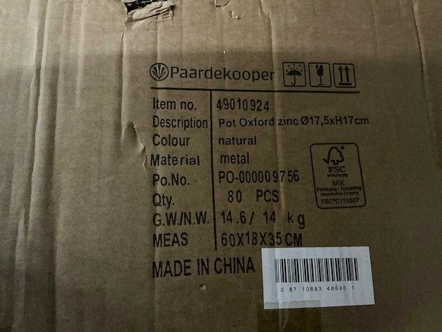 Partij pot oxford zinc ø17,5xh17cm (505x) - afbeelding 5 van  5