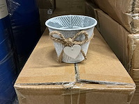 Partij pot oxford zinc heart ø12xh9,5cm (360x) - afbeelding 1 van  5