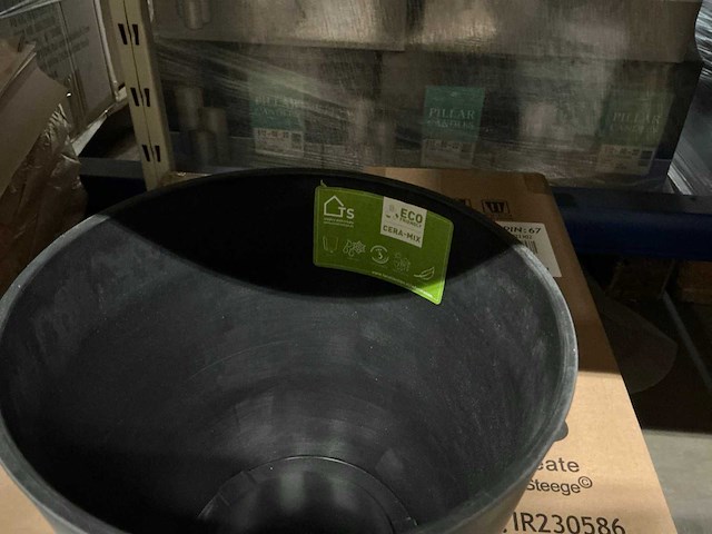 Partij pot palermo zwart d23xh22cm (20x) - afbeelding 2 van  4