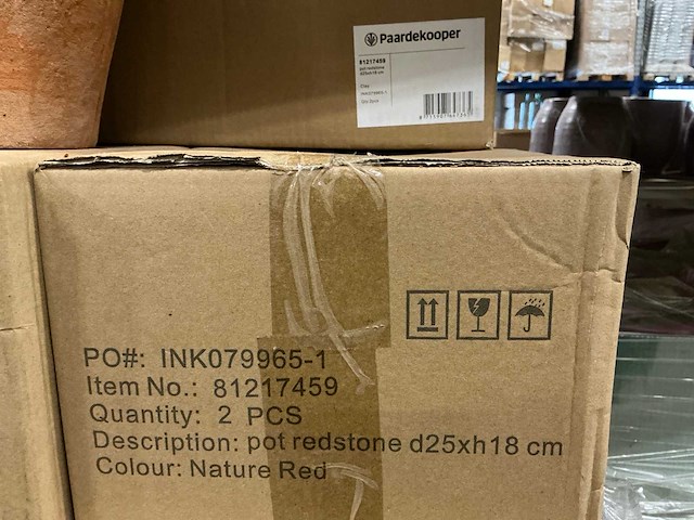 Partij pot redstone d25xh18cm nature red (126x) - afbeelding 7 van  7