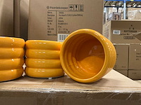 Partij pot ribbed d11,5/h8,5cm yellow dolomite (1080x) - afbeelding 2 van  5