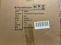 Partij pot ribbed d15/h10,5cm green dolomite (432x) - afbeelding 1 van  1