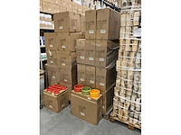 Partij pot ribbed d18/h14,5cm green/orange/yellow dolomite (216x) - afbeelding 4 van  5