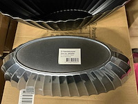 Partij pot soof plastic ribbed 36x15x14cm blue (208x) - afbeelding 2 van  3