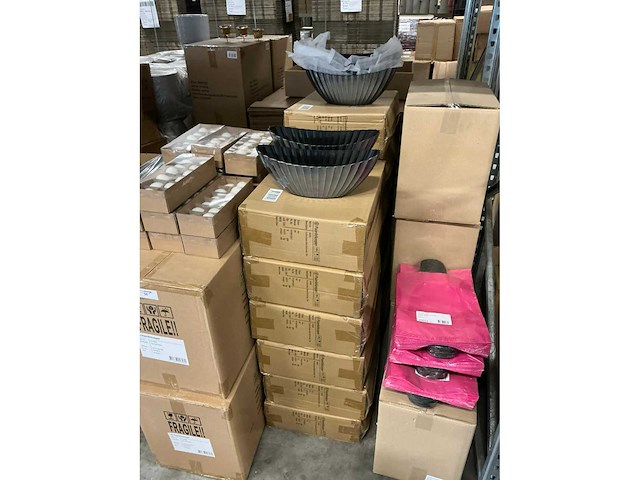 Partij pot soof plastic ribbed 36x15x14cm blue (208x) - afbeelding 3 van  3