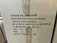 Partij potcovers kraft 16/16x7.5/7.5x8.5cm (960x) - afbeelding 6 van  6
