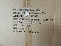 Partij potcovers kraft 20/20x10/10x11,5cm (960x) - afbeelding 4 van  4