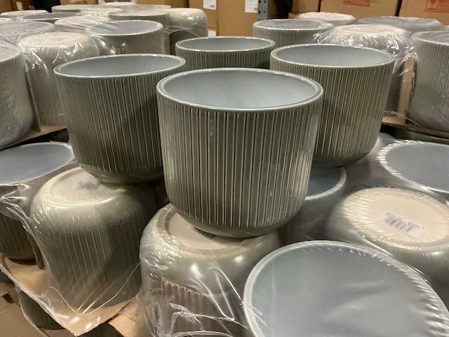 Partij potten azalia ribbel d.14/h.12cm donkergroen (264x) - afbeelding 3 van  6