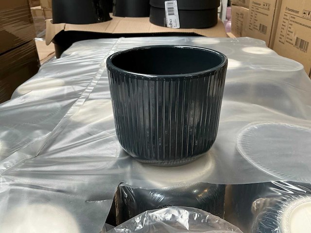 Partij potten azalia ribbel granit lasur 277 h12xø14cm (168x) - afbeelding 1 van  3