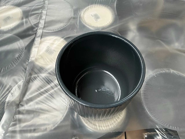 Partij potten azalia ribbel granit lasur 277 h12xø14cm (168x) - afbeelding 2 van  3