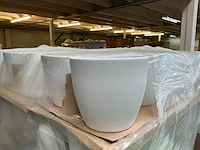 Partij potten boule 19cm wit-mat (240x)