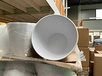 Partij potten boule 19cm wit-mat (240x) - afbeelding 4 van  5