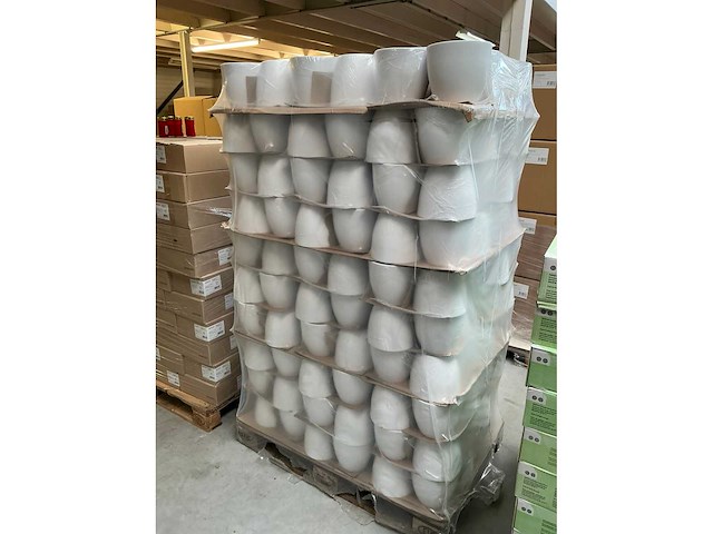 Partij potten boule 19cm wit-mat (240x) - afbeelding 5 van  5