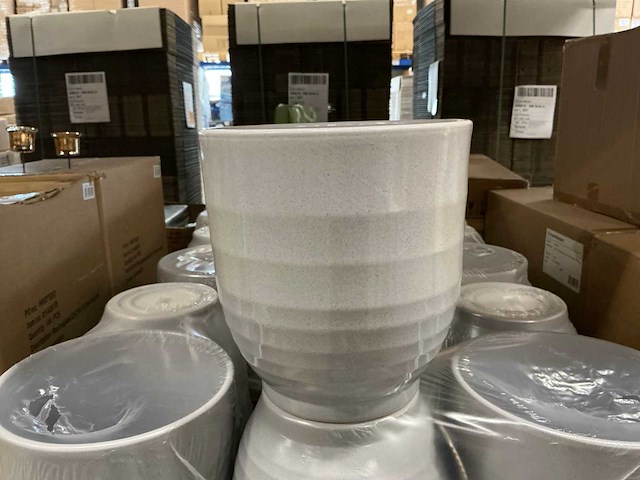 Partij potten grey stone 289 h24xø23cm (56x) - afbeelding 1 van  4